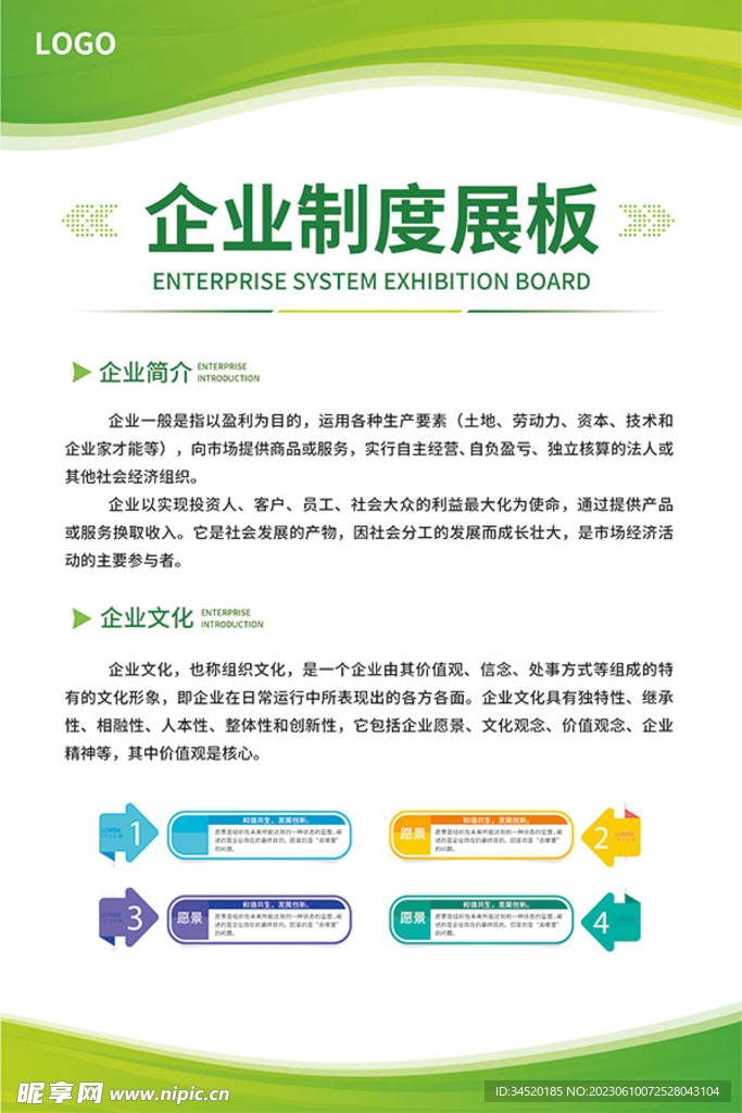 绿色企业制度展板