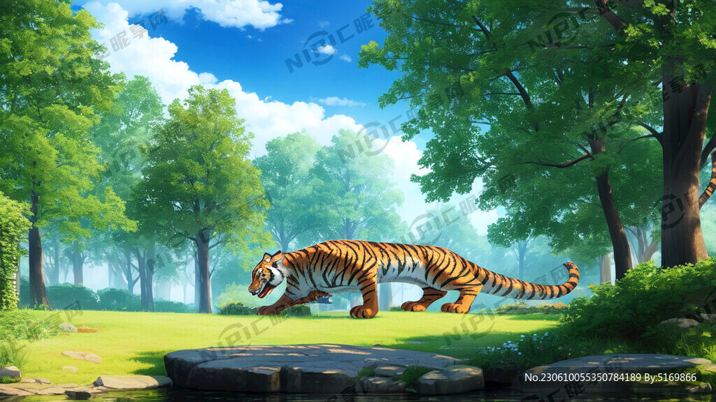 龙虎 烤肉 卡通 3d模型