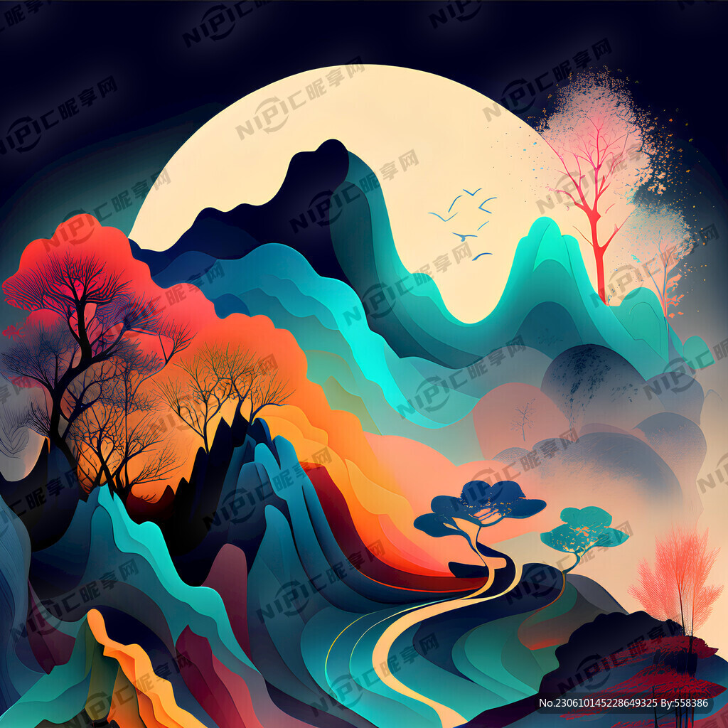 抽象艺术斑斓神秘