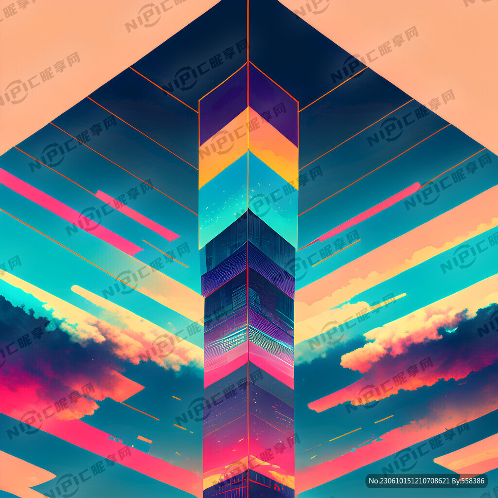  赛博朋克 斑斓天空 质感