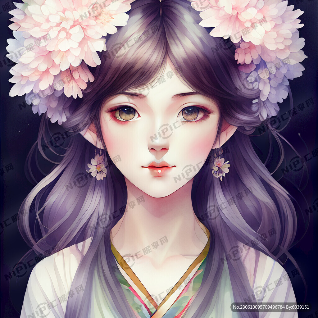 古风动漫少女 唯美春日花神