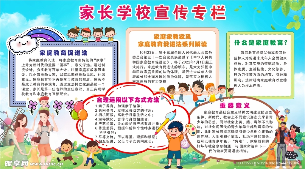 家长学校宣传栏