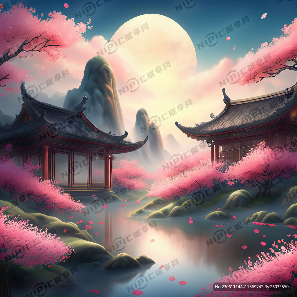 游戏梦幻唯美新中式风景 超高清