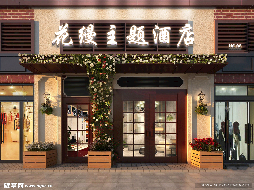 门头效果图素材