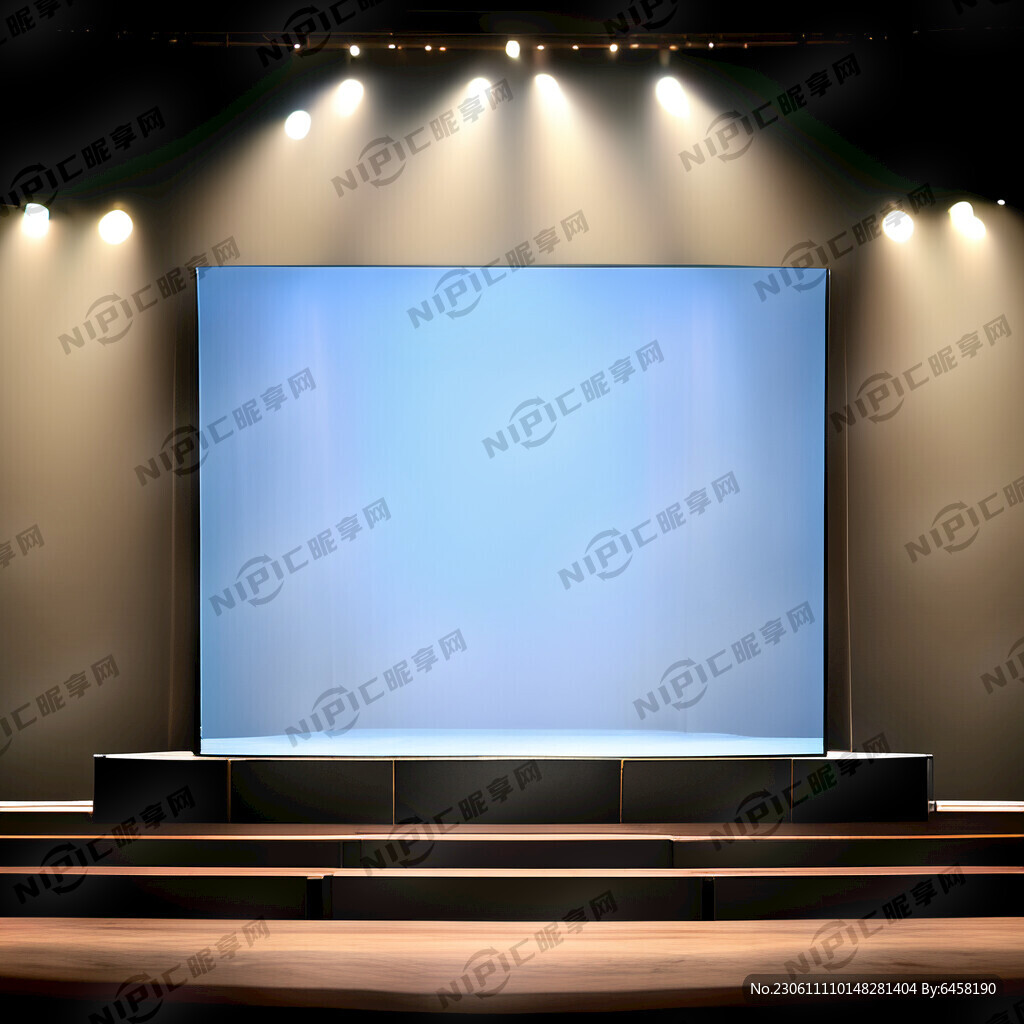 画一个舞台 上面有大屏幕