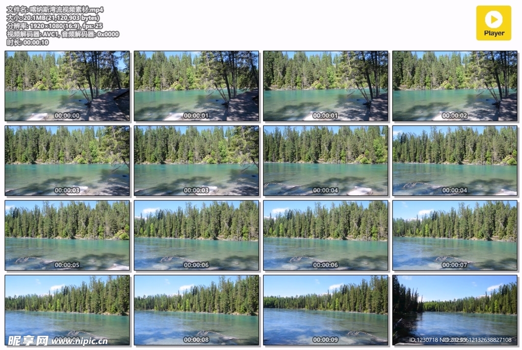 喀纳斯湾流视频素材