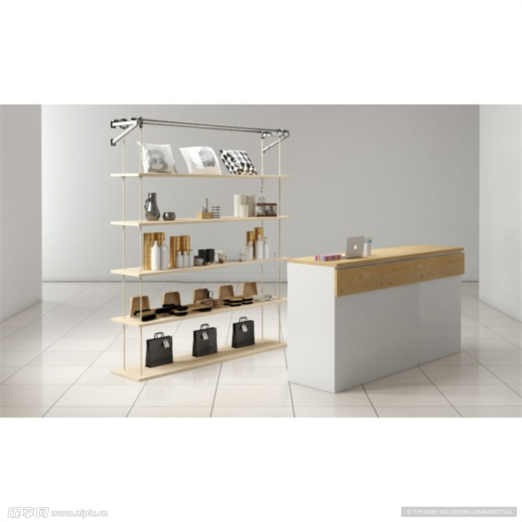 C4D模型 超市货架 