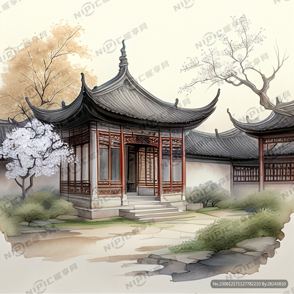 四合院主题背景