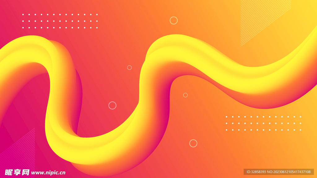 黄色3d炫彩渐变抽象扭曲背景