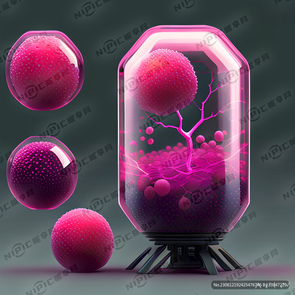 杨梅 透明感 粉红色 科幻