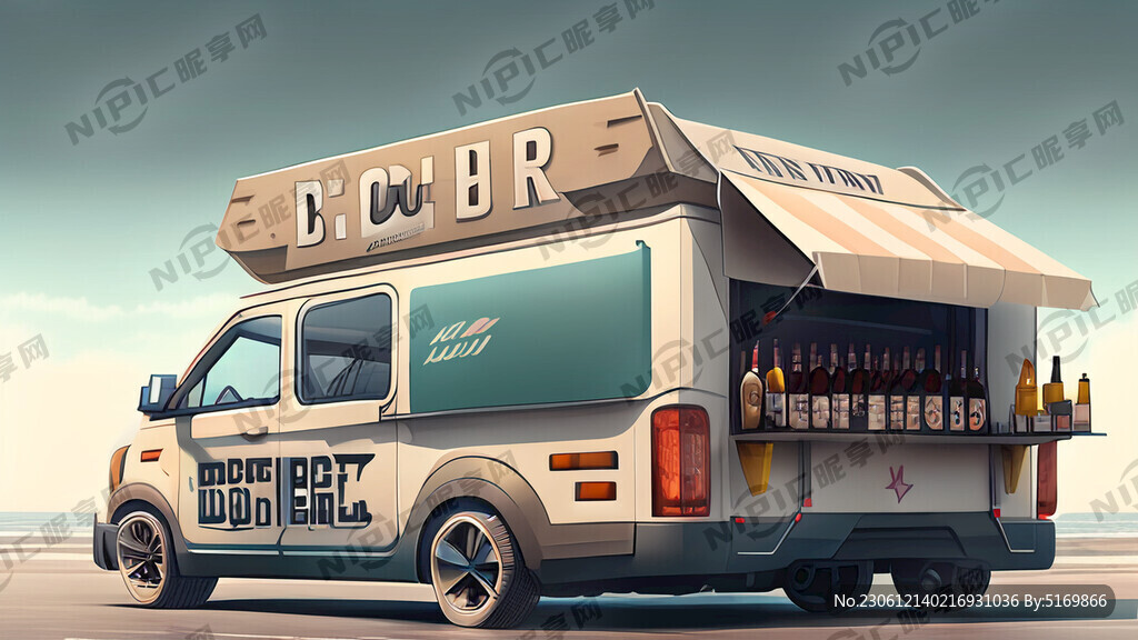 五菱汽车 外卖车 卖精酿啤酒