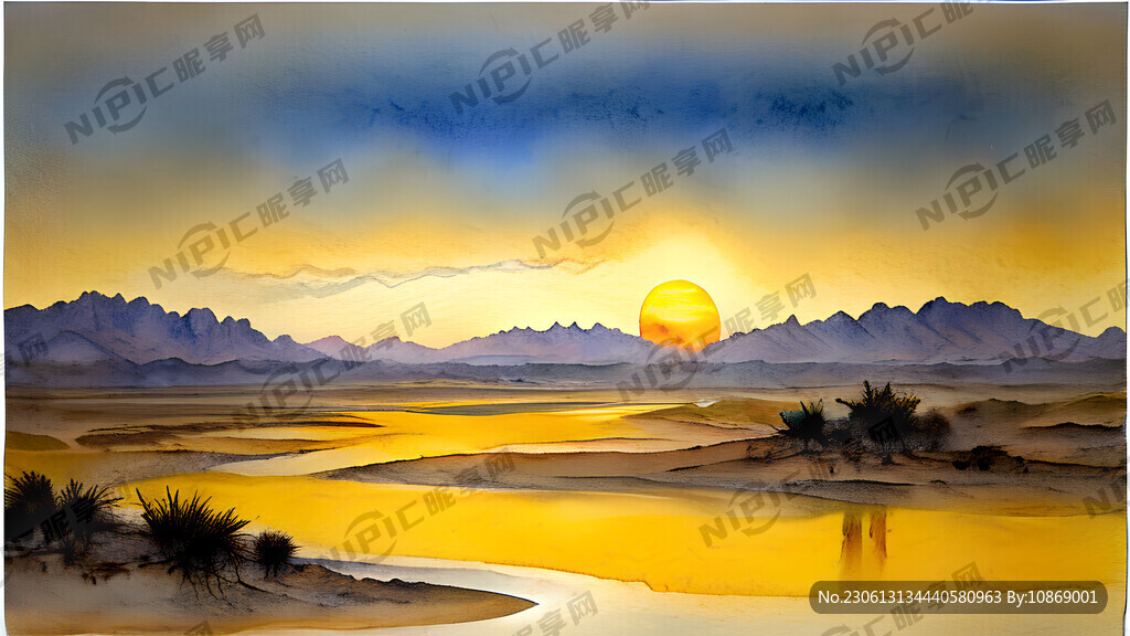 超大广角 俯视视角 大漠孤烟直