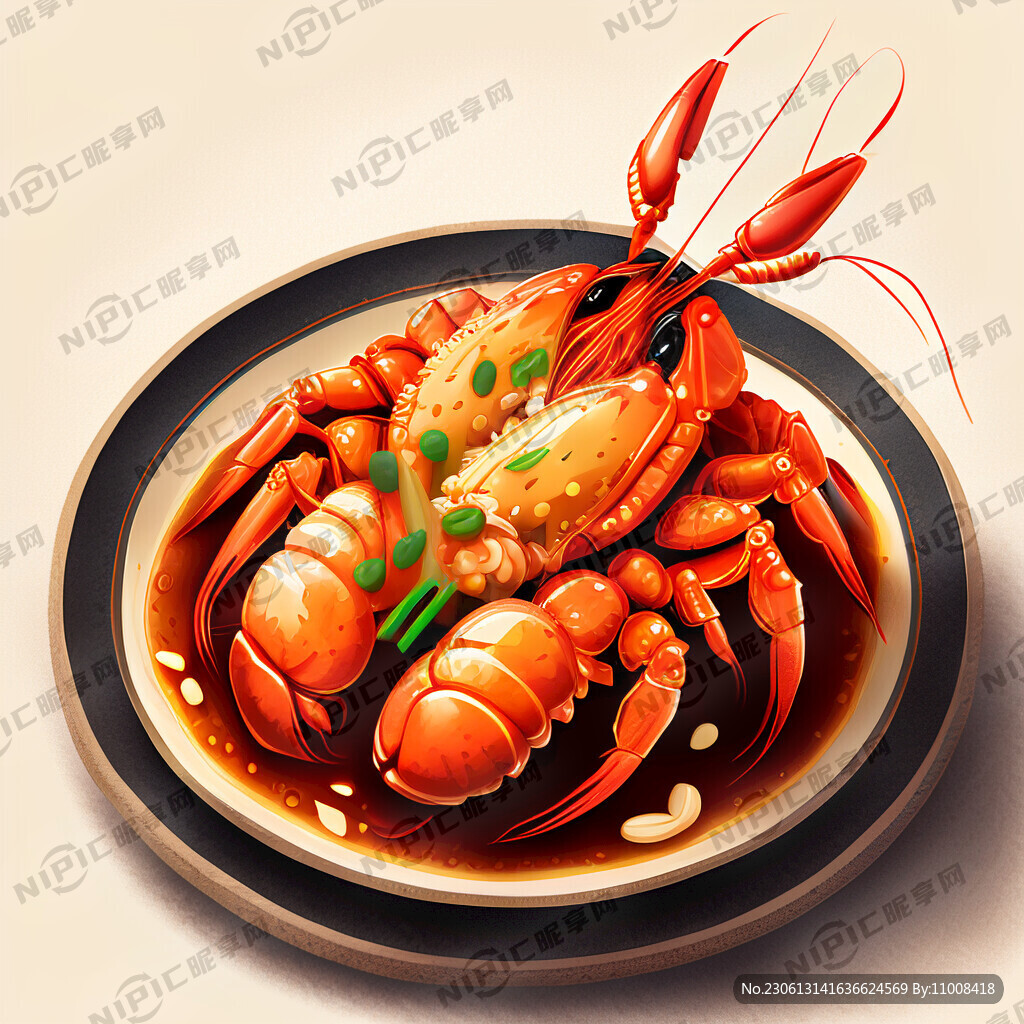 麻辣小龙虾 卤虾海报