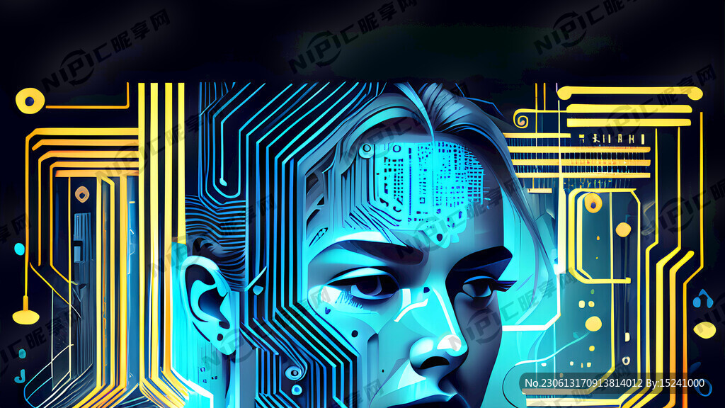 数码科技海报背景板主画面