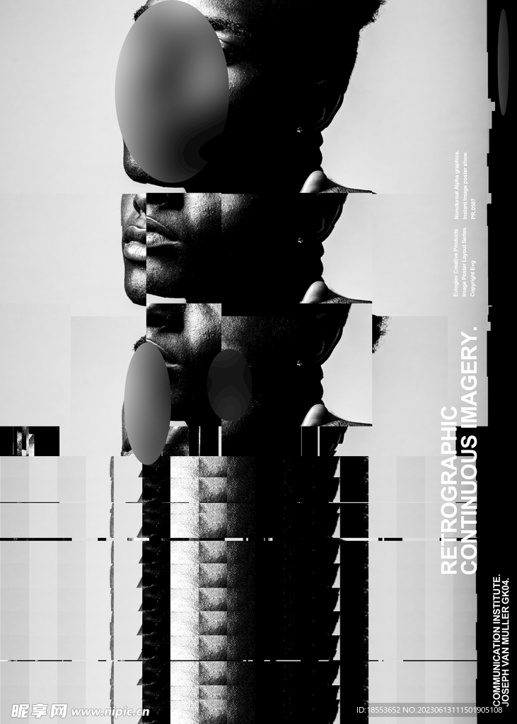 抽象扭曲海报特效样机