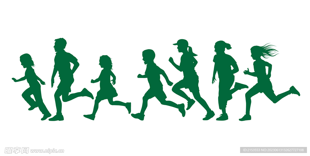 人物奔跑剪影