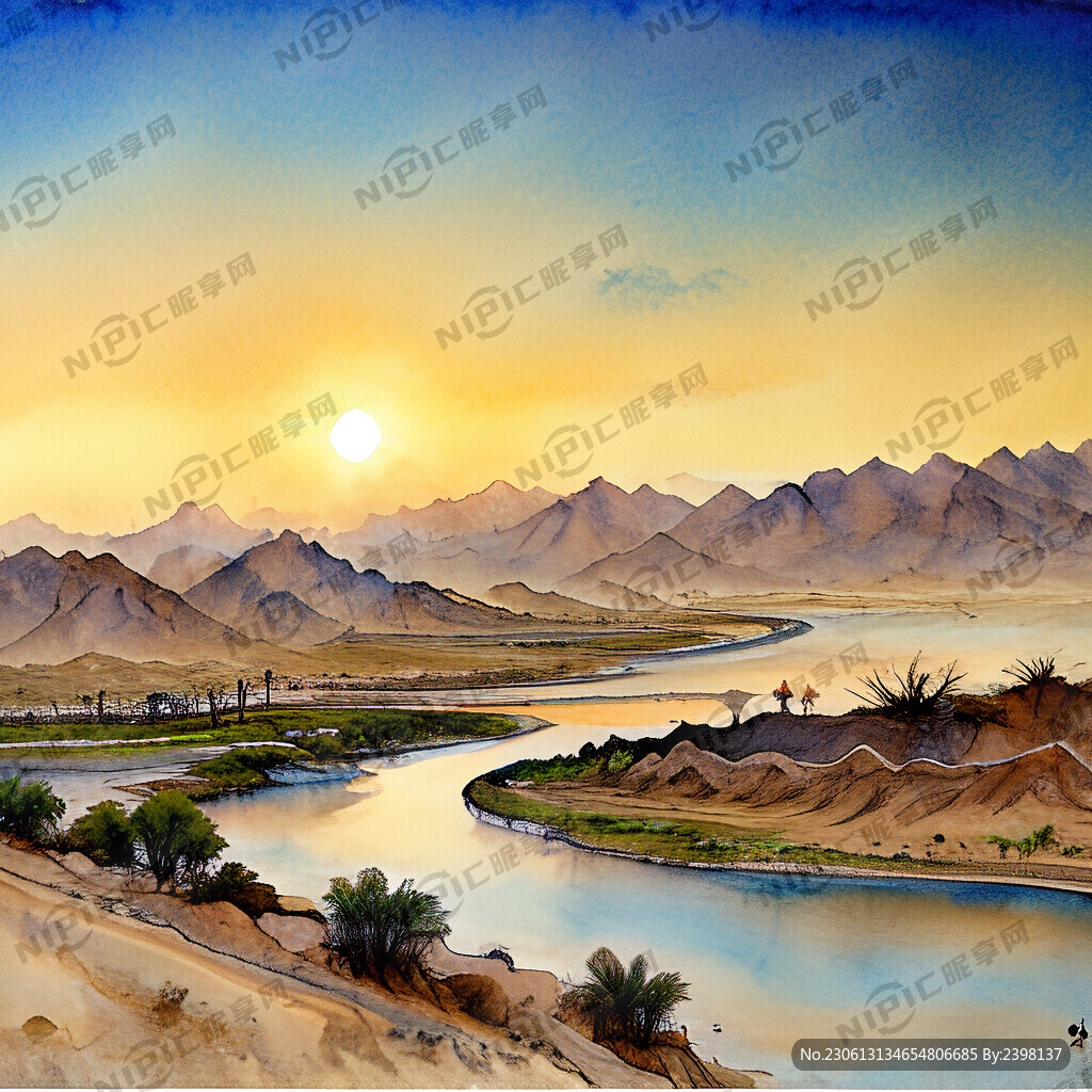 超大广角 俯视视角 大漠孤烟直