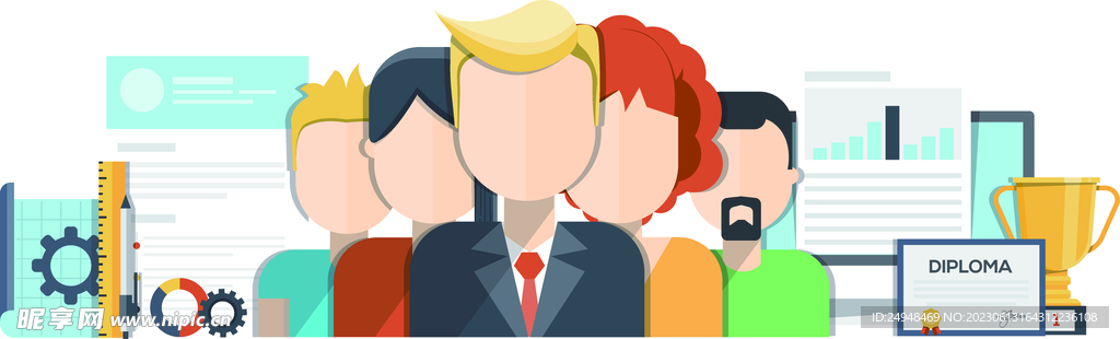 矢量扁平化人物