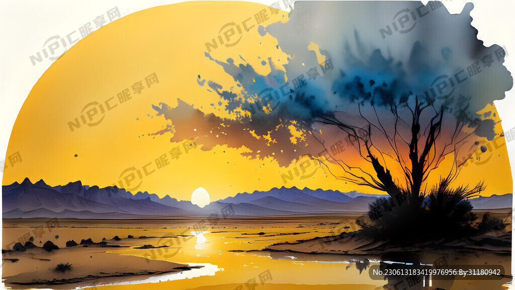 超大广角 俯视视角 大漠孤烟直