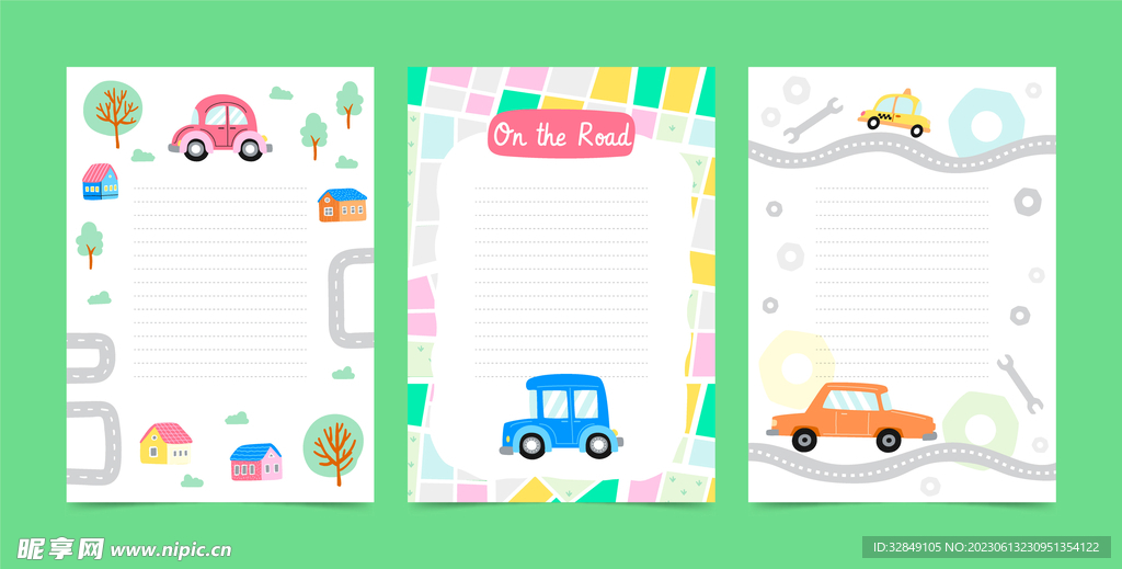 卡通儿童日记信纸