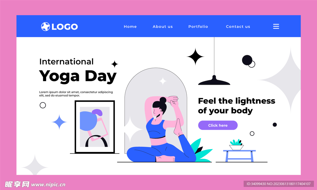 国际瑜伽日展板