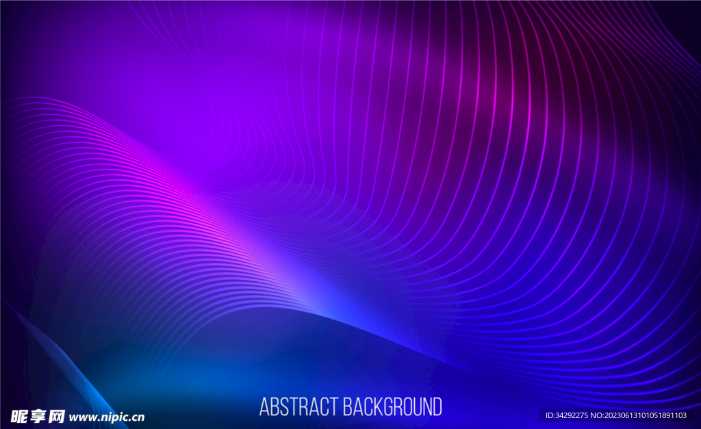 紫色动感曲线背景