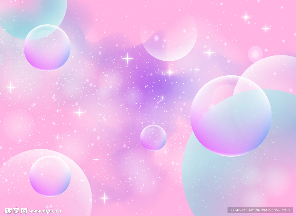 梦幻泡泡背景