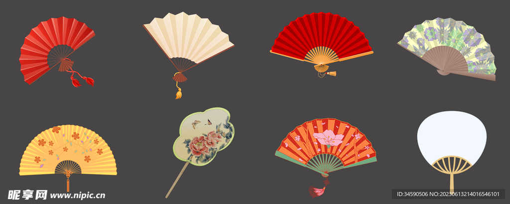 古风国韵扇子团扇蒲扇