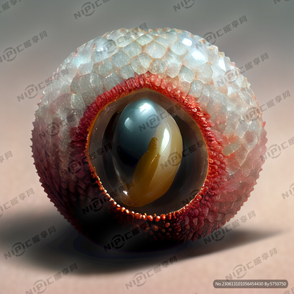 荔枝 和一个切开的荔枝