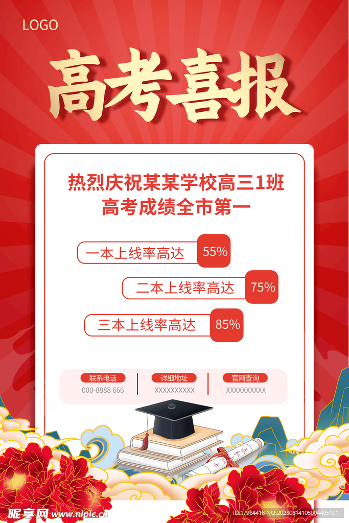 高考喜报设计宣传