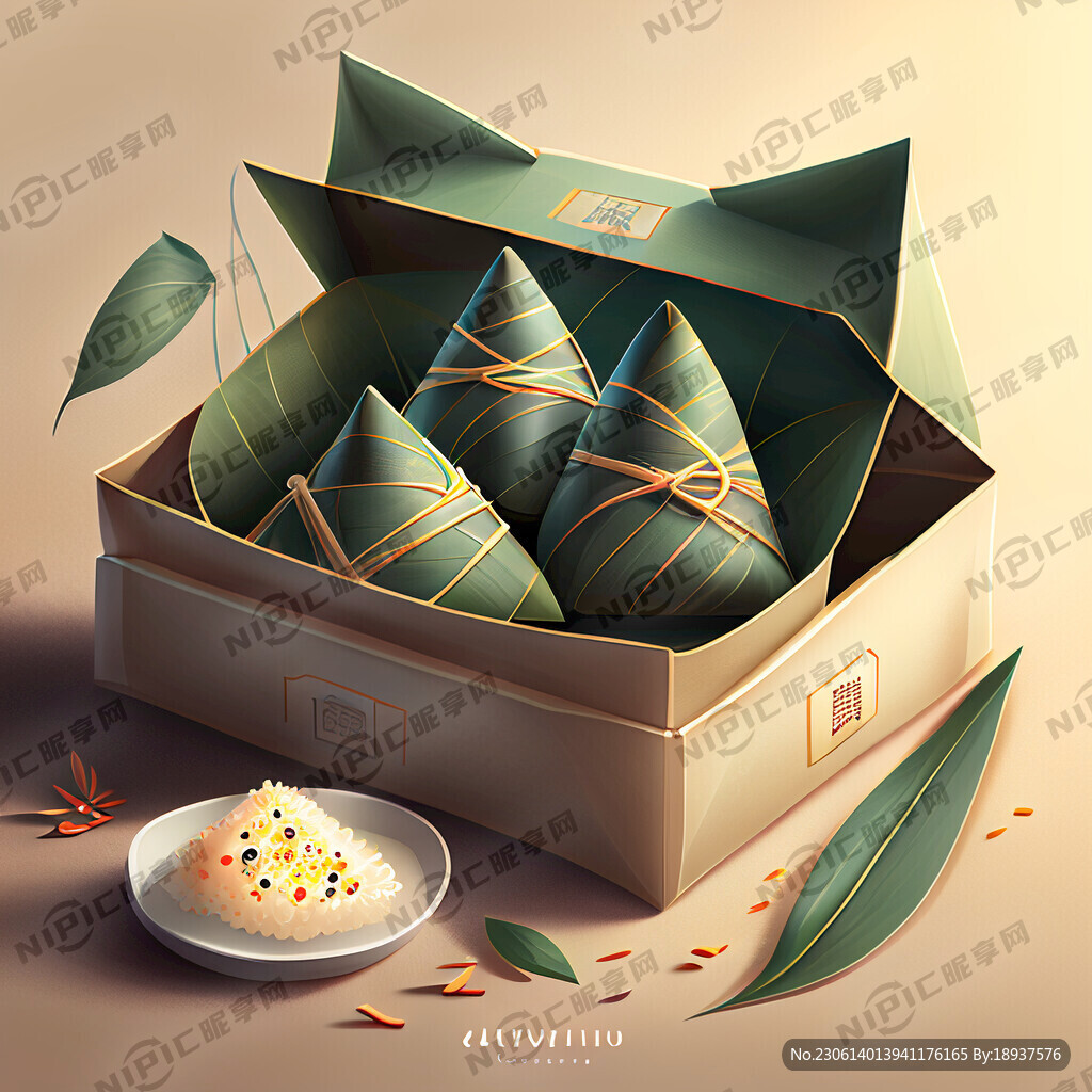 端午粽子包装展开图