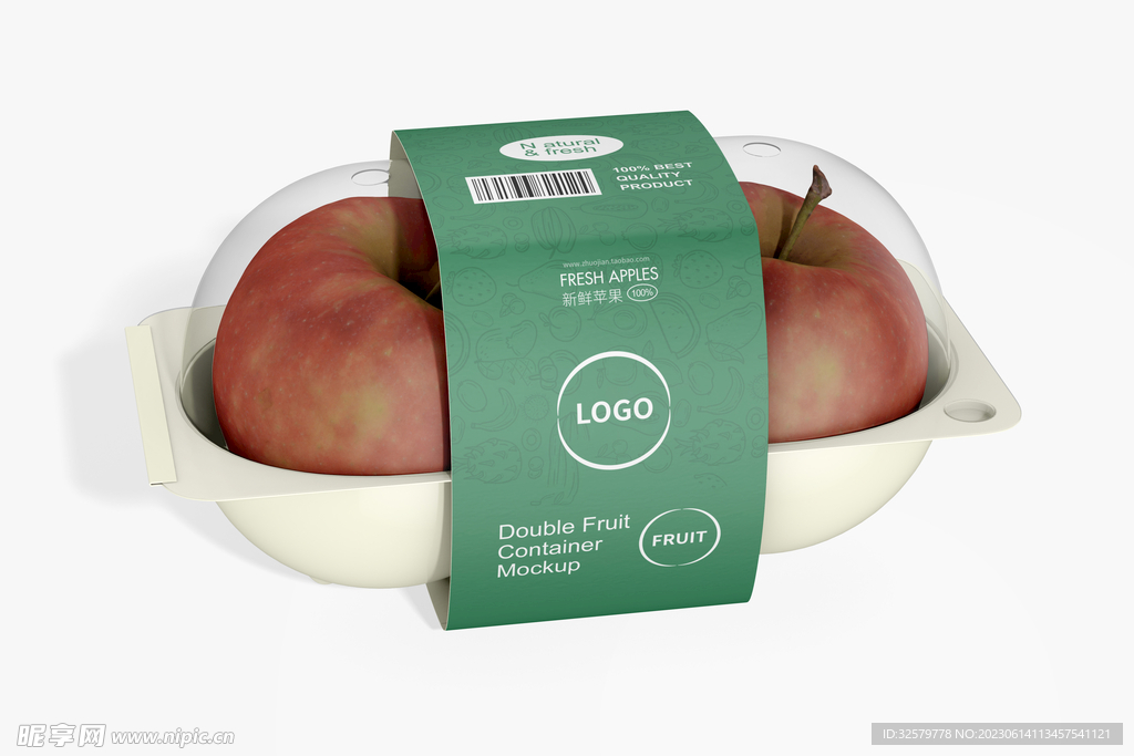 水果店vi苹果样机贴图