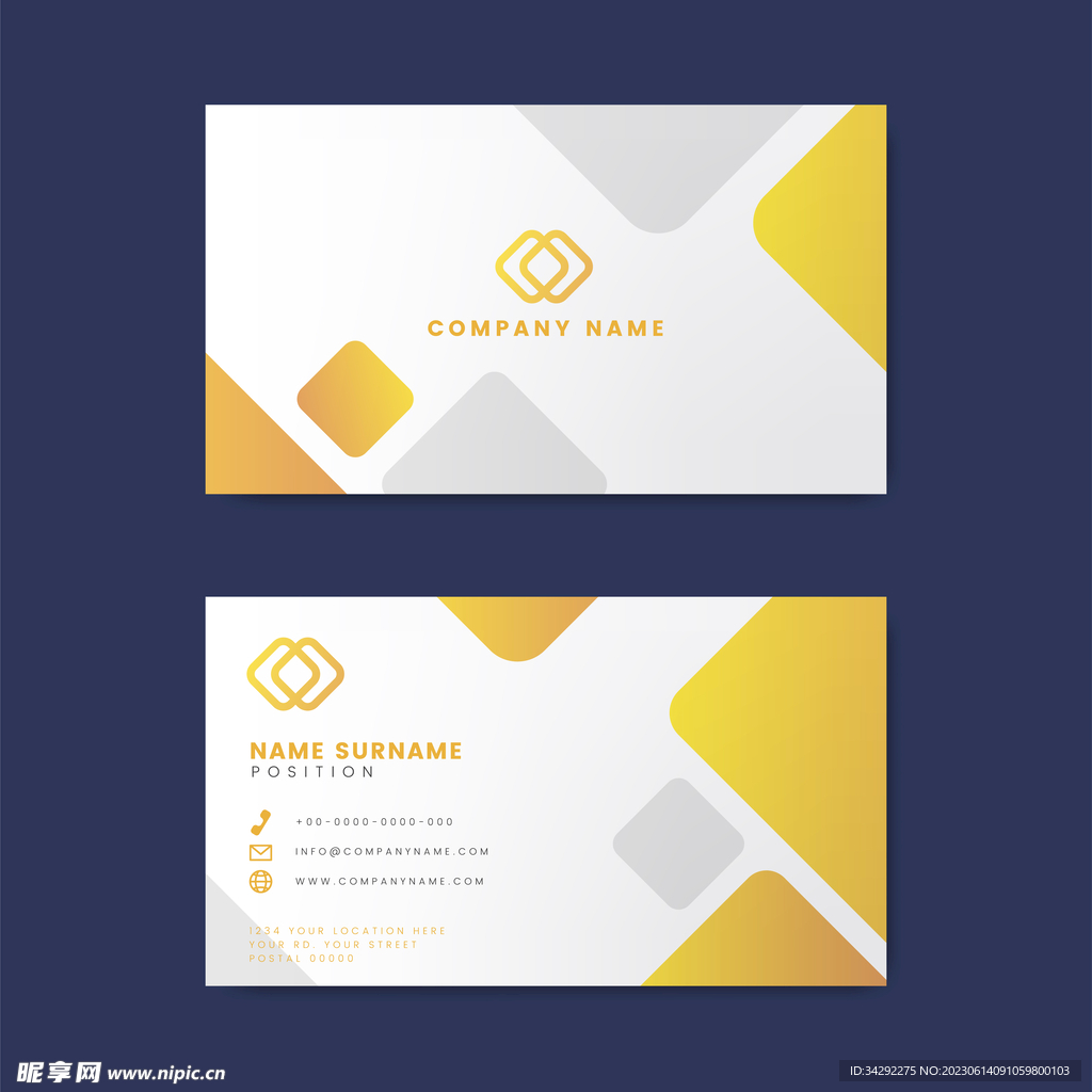 黄色科技名片