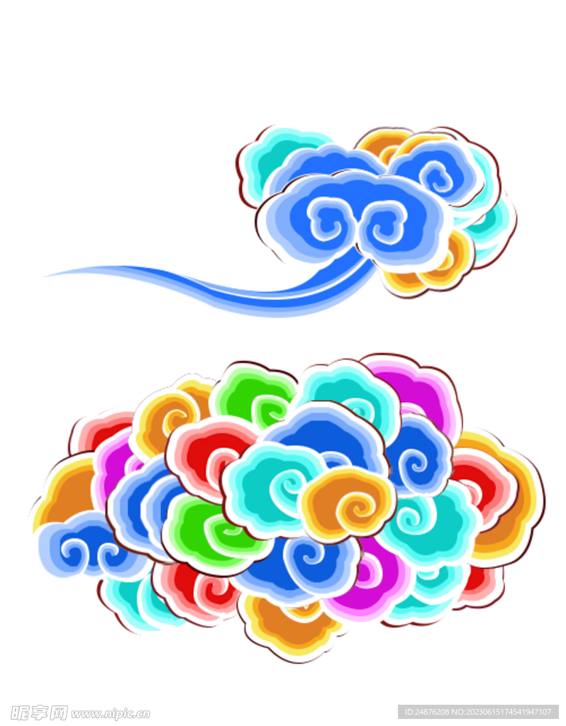 中国元素祥云两种