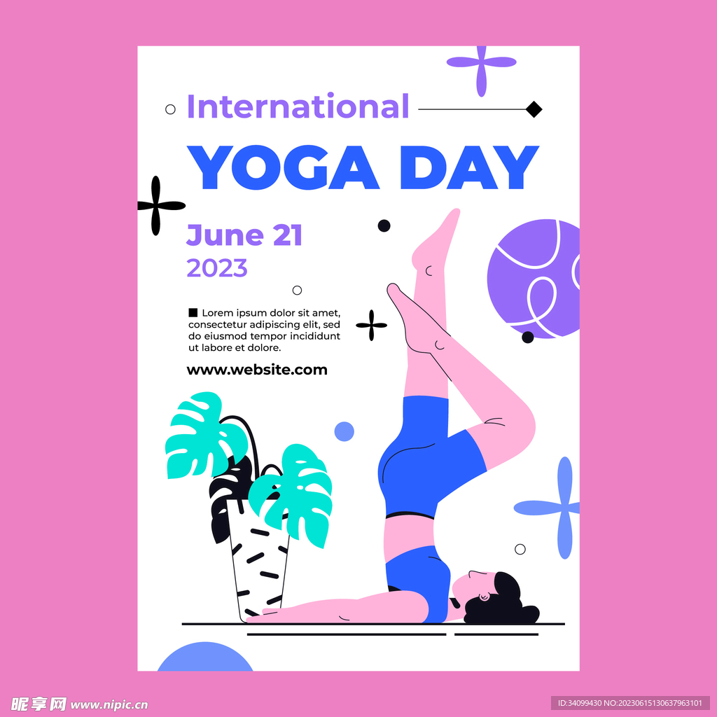 国际瑜伽日海报