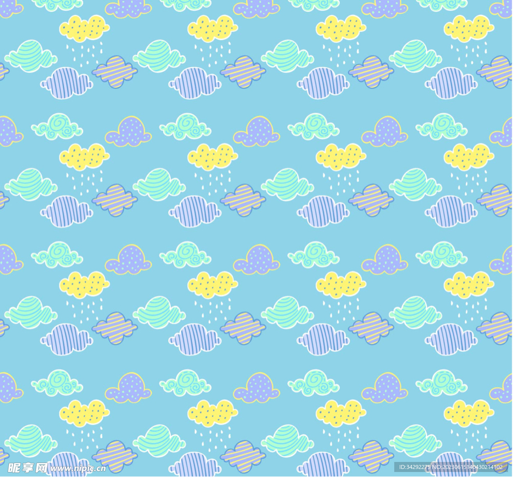 卡通云朵背景