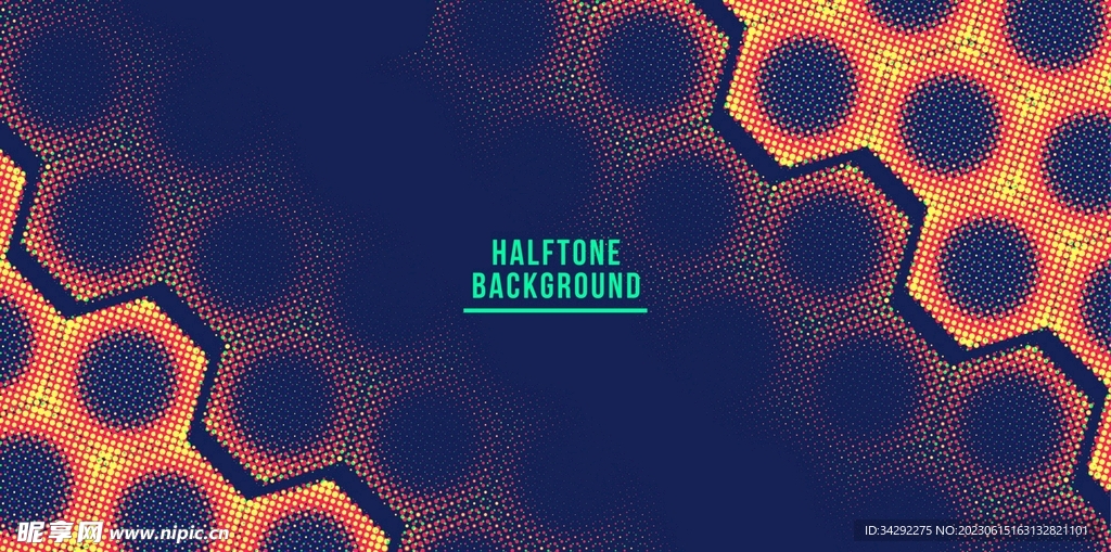 六边形网点背景