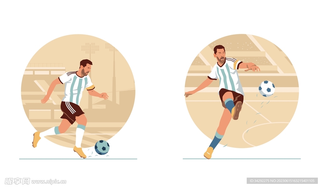 足球运动员插画