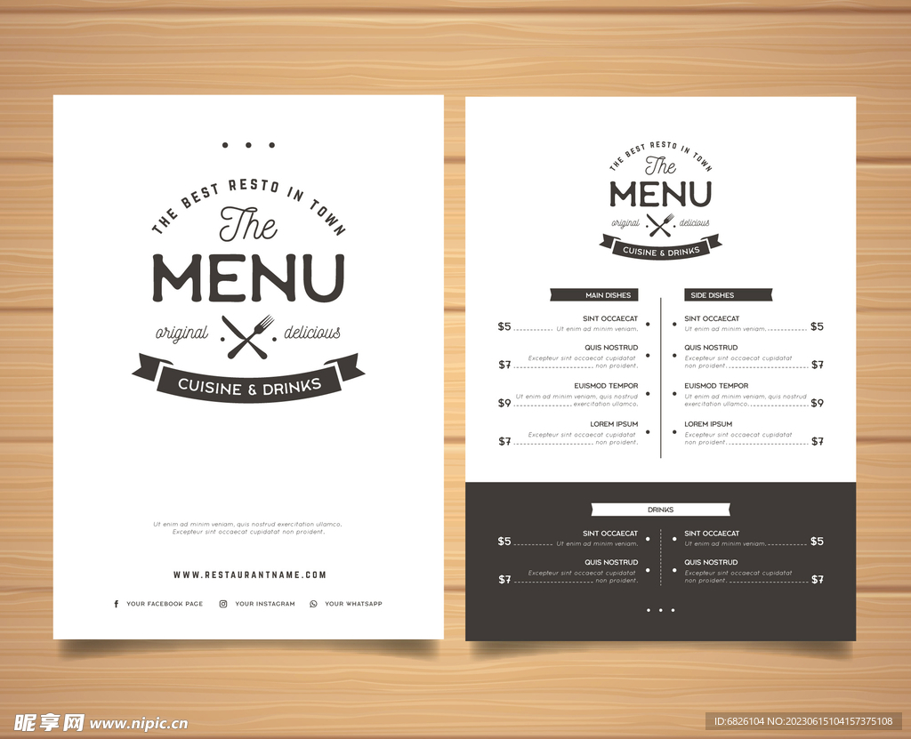 菜谱菜单传单宣传单