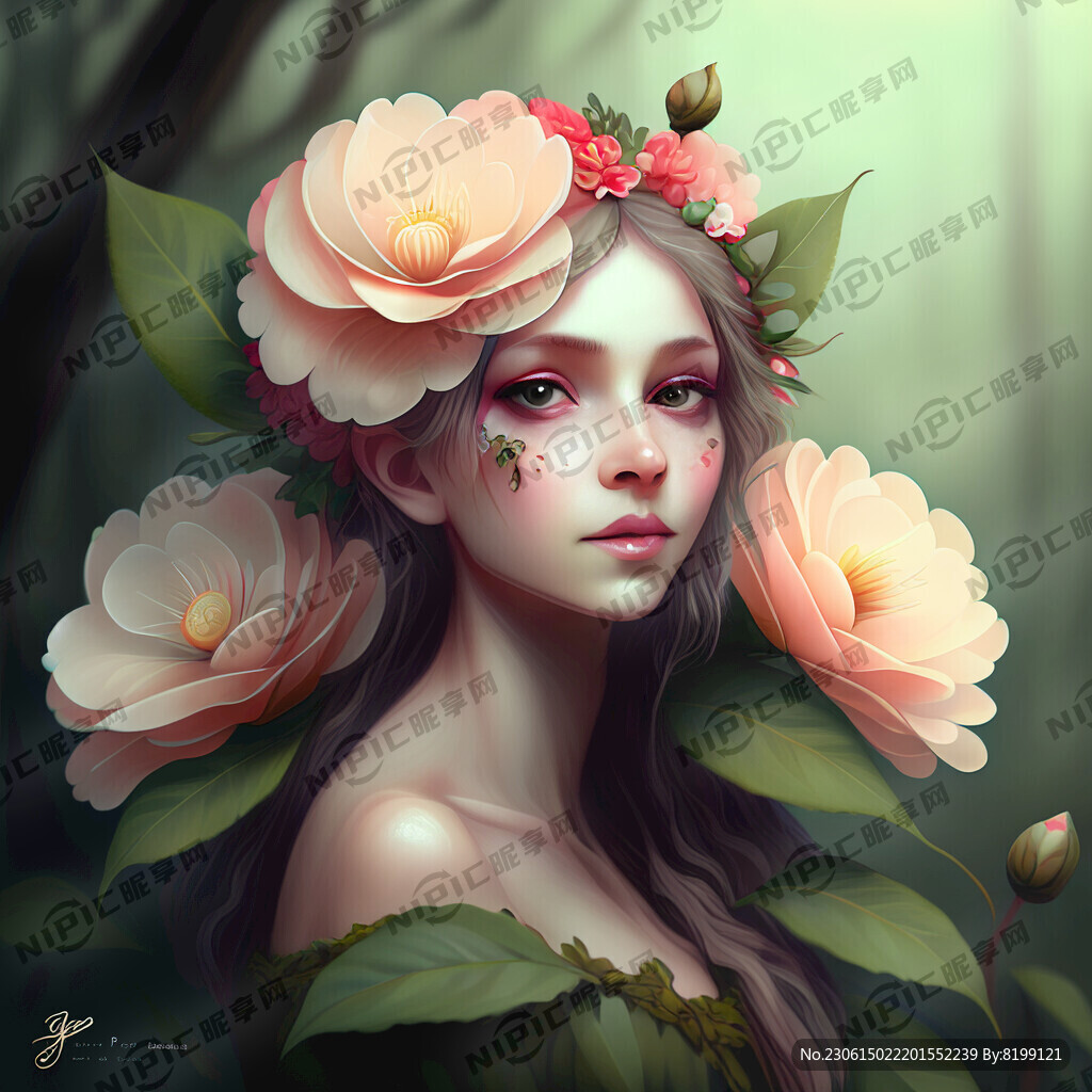 花仙子 森林 山茶花