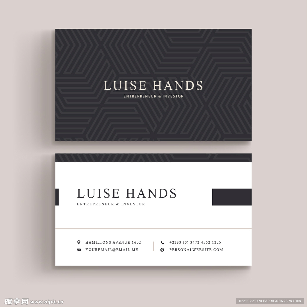 高档名片黑色大气纹理