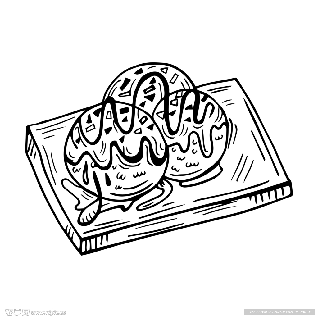 卡通章鱼小丸子