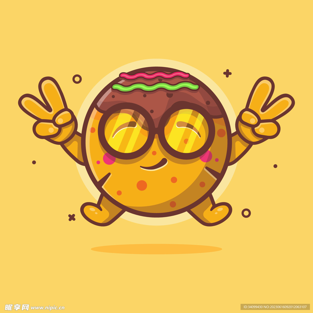 卡通章鱼小丸子