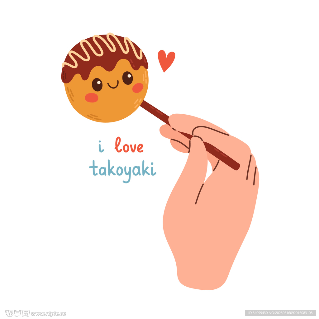 卡通章鱼小丸子