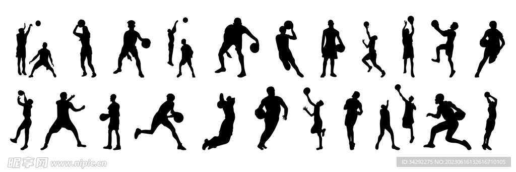 篮球人物剪影