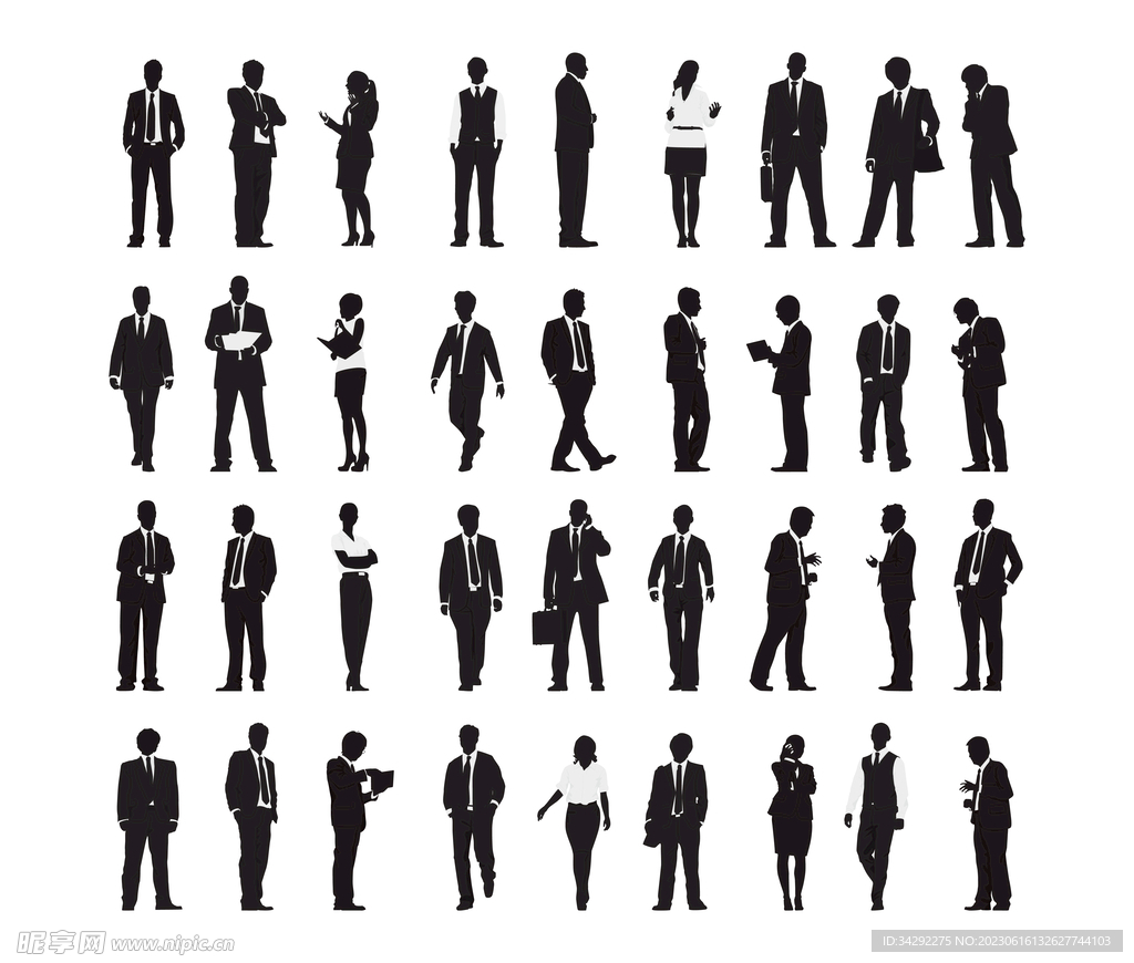 商务人物剪影