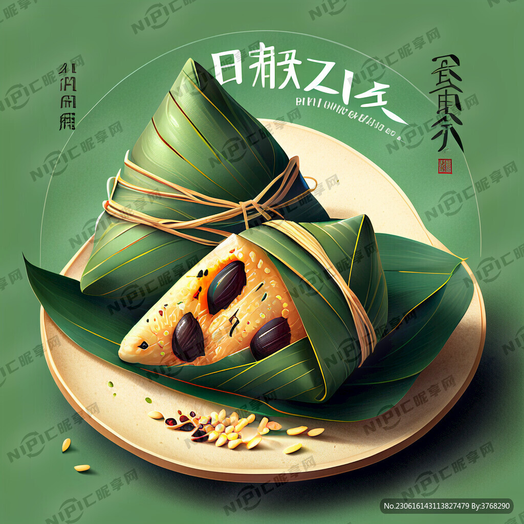 端午 粽子 海报 促销 绿色
