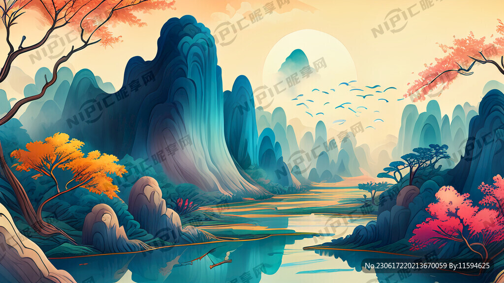 游戏梦幻唯美新中式风景 超高清