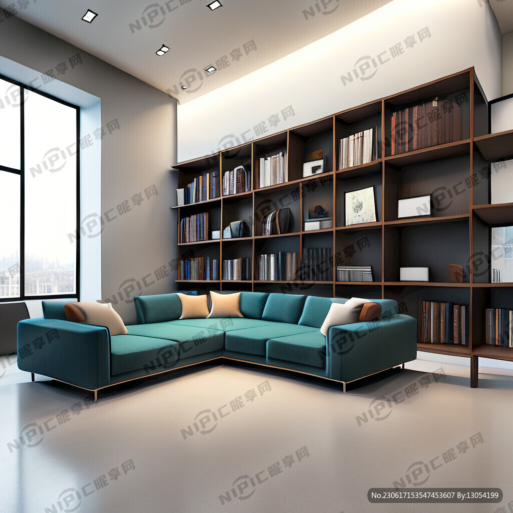 办公区室内设计 接待区 茶几