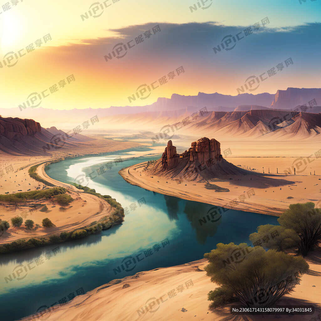 超大广角 俯视视角 大漠孤烟直